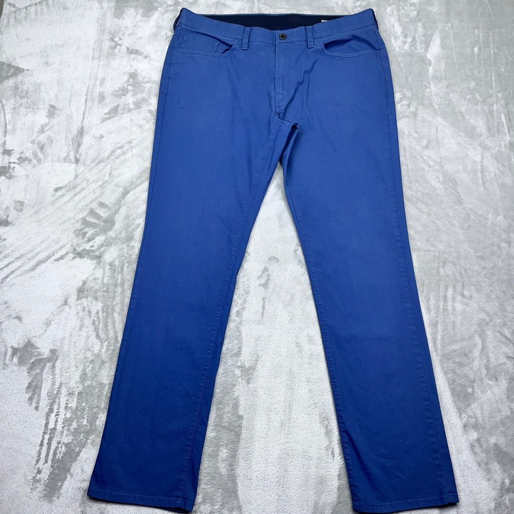 Bonobos Mens Slim 34/32 Blue 3XDry Tech Lightweight Chino Pants Boho Preppy‎